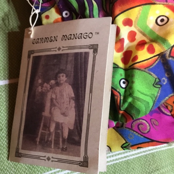 Carmen Manago Doll Signed Vtg Flo Beach Bunny Cloth Doll Shells Beach Coverup - Picture 11 of 11